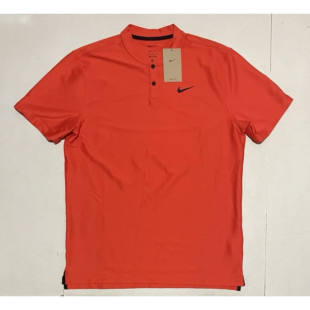 Nike Tour Blade Collar Polo Shirt Mens Medium Dri-FIT Golf Textured FJ7035-633